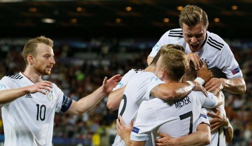 European Powerhouses Germany and Denmark Battle In U21 Soccer