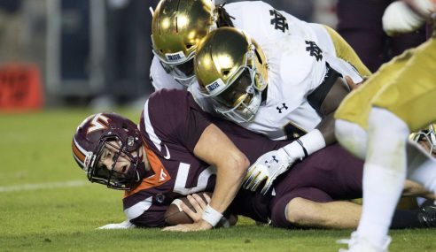 College Football:  Virginia Tech Hokies at Notre Dame Fighting Irish