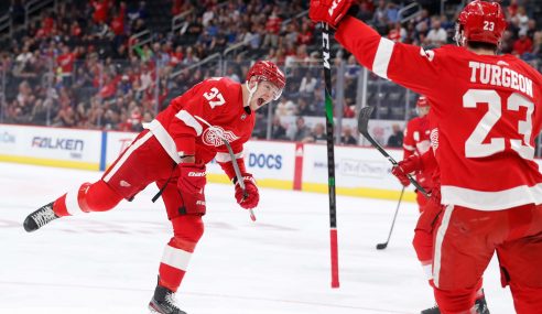 NHL Hockey:  Detroit Red Wings at Calgary Flames