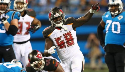 Shaq Barrett Favored To Win Sack Title, Cam Jordan Close Second