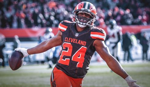 Chubb Favored To Win NFL’s Rushing Title But McCaffrey, Henry Not Far Behind